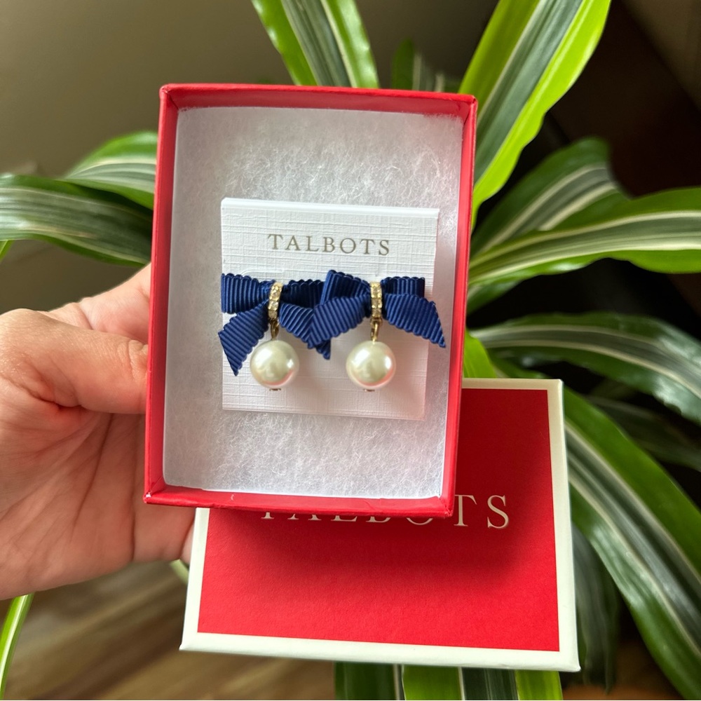 TALBOTS BOW DROP EARRINGS
